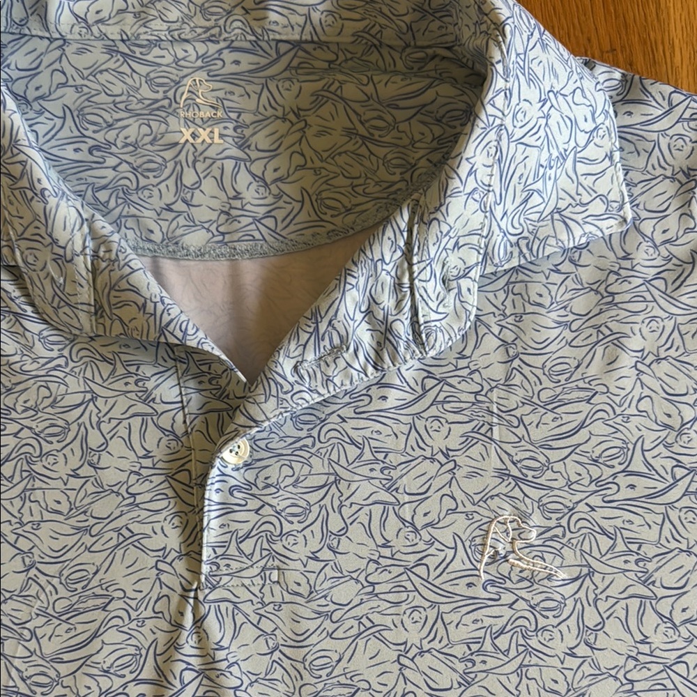 Rhoback polo blue stingrays
